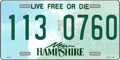 NH license plate 1130760