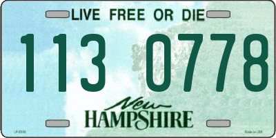 NH license plate 1130778