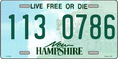 NH license plate 1130786
