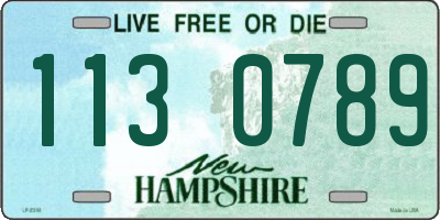 NH license plate 1130789