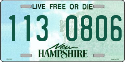 NH license plate 1130806