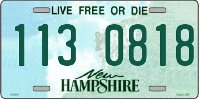 NH license plate 1130818