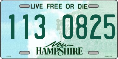 NH license plate 1130825