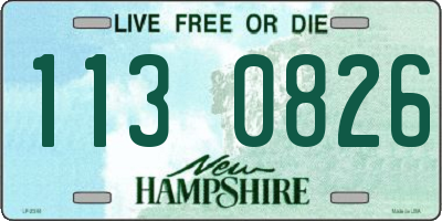 NH license plate 1130826