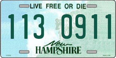 NH license plate 1130911