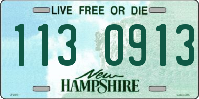 NH license plate 1130913
