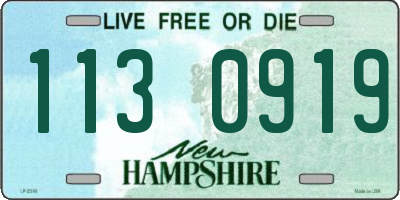 NH license plate 1130919