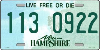 NH license plate 1130922