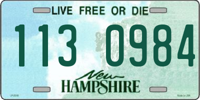 NH license plate 1130984