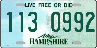 NH license plate 1130992