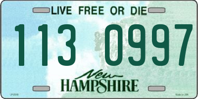NH license plate 1130997