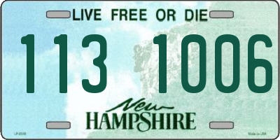 NH license plate 1131006