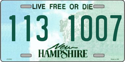 NH license plate 1131007