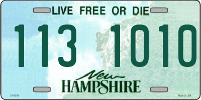 NH license plate 1131010
