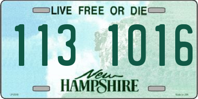 NH license plate 1131016