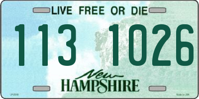 NH license plate 1131026