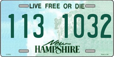 NH license plate 1131032
