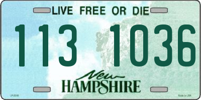 NH license plate 1131036
