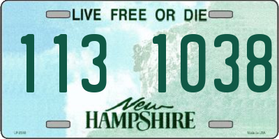 NH license plate 1131038
