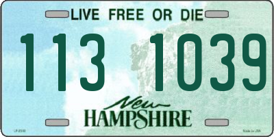 NH license plate 1131039