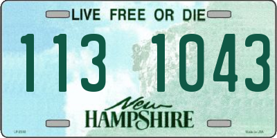 NH license plate 1131043