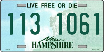 NH license plate 1131061