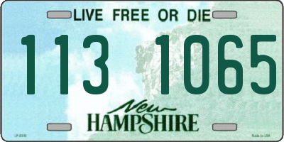 NH license plate 1131065