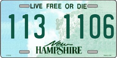 NH license plate 1131106