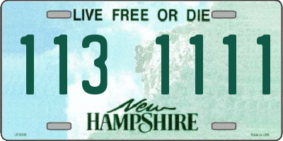 NH license plate 1131111
