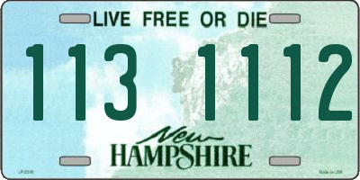 NH license plate 1131112