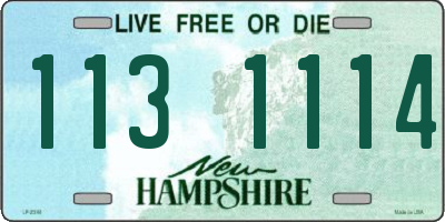 NH license plate 1131114