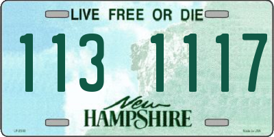 NH license plate 1131117