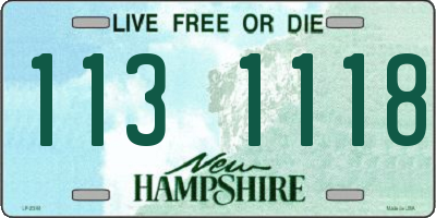 NH license plate 1131118