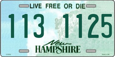 NH license plate 1131125
