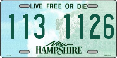 NH license plate 1131126