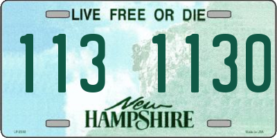 NH license plate 1131130