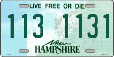 NH license plate 1131131