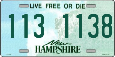 NH license plate 1131138