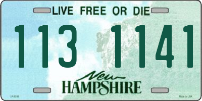 NH license plate 1131141