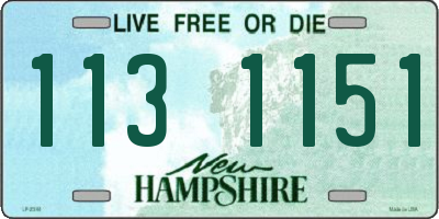 NH license plate 1131151