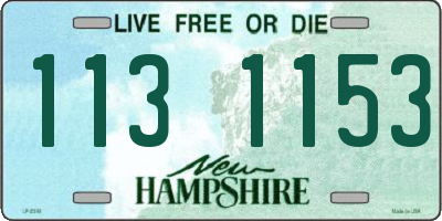 NH license plate 1131153