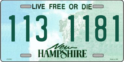 NH license plate 1131181