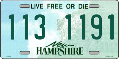 NH license plate 1131191
