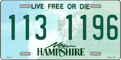 NH license plate 1131196