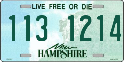 NH license plate 1131214