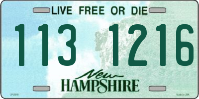 NH license plate 1131216