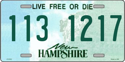 NH license plate 1131217