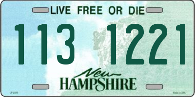 NH license plate 1131221