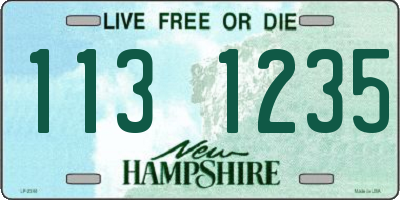 NH license plate 1131235