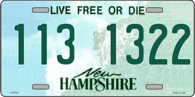 NH license plate 1131322